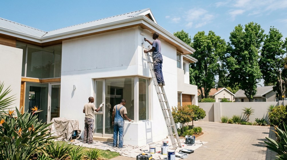 House painters working in Observatory, Cape Town