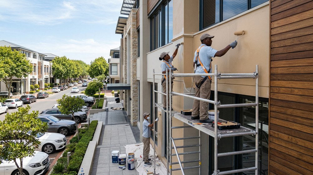 Apartment block and commercial painting in Gardens, Cape Town