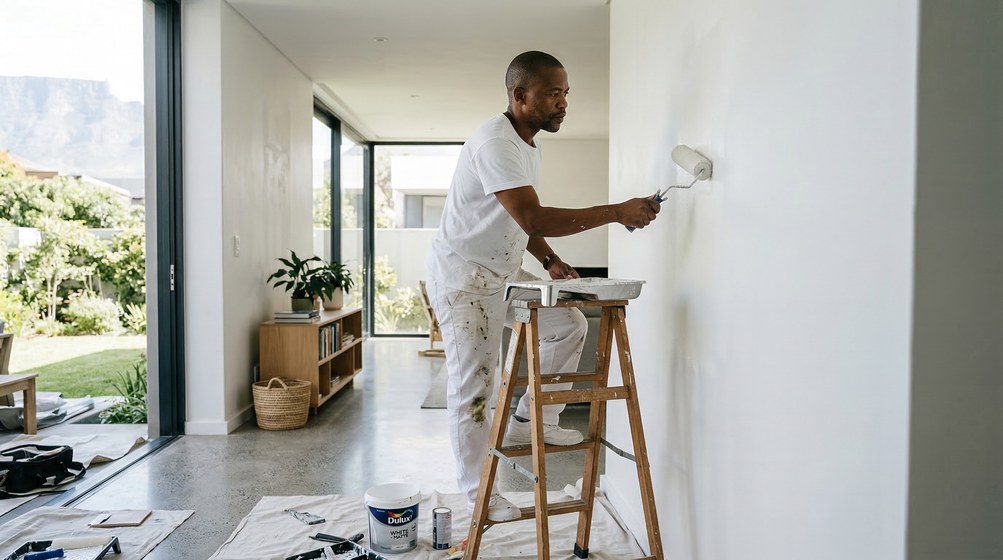 Interior repaint of a rental property in Observatory, Cape Town
